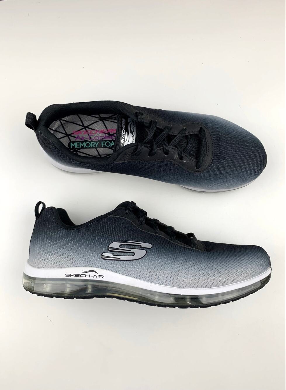 Skechers Skech-Air Element Athletic Sneakers Black Ombre Comfort Women's 9.5